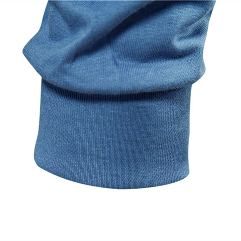 Men's Solid Color Long-sleeved Top High Street