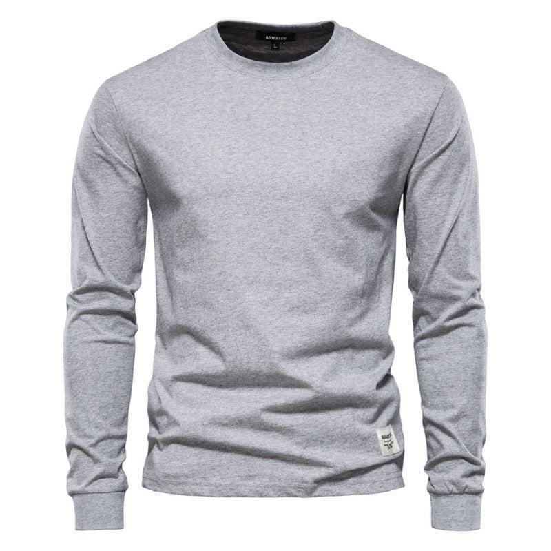 Men's Solid Color Long-sleeved Top High Street