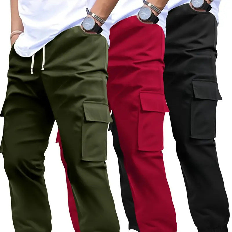 Men's Multi-pocket Workwear Pants Ancient Leisure Tappered Trousers