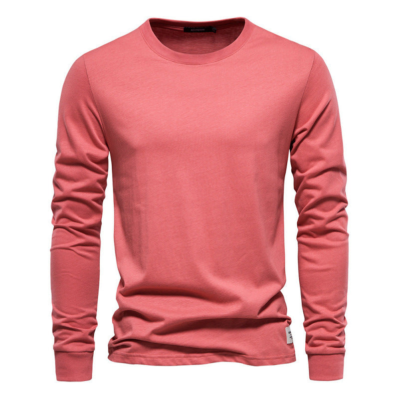 Men's Solid Color Long-sleeved Top High Street